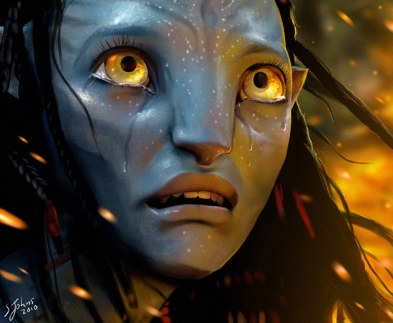 Neytiri from the movie 'Avatar'